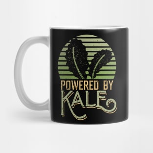 Powered by Kale Broccoli Celery Spinach Vegetarian Vegan Mug